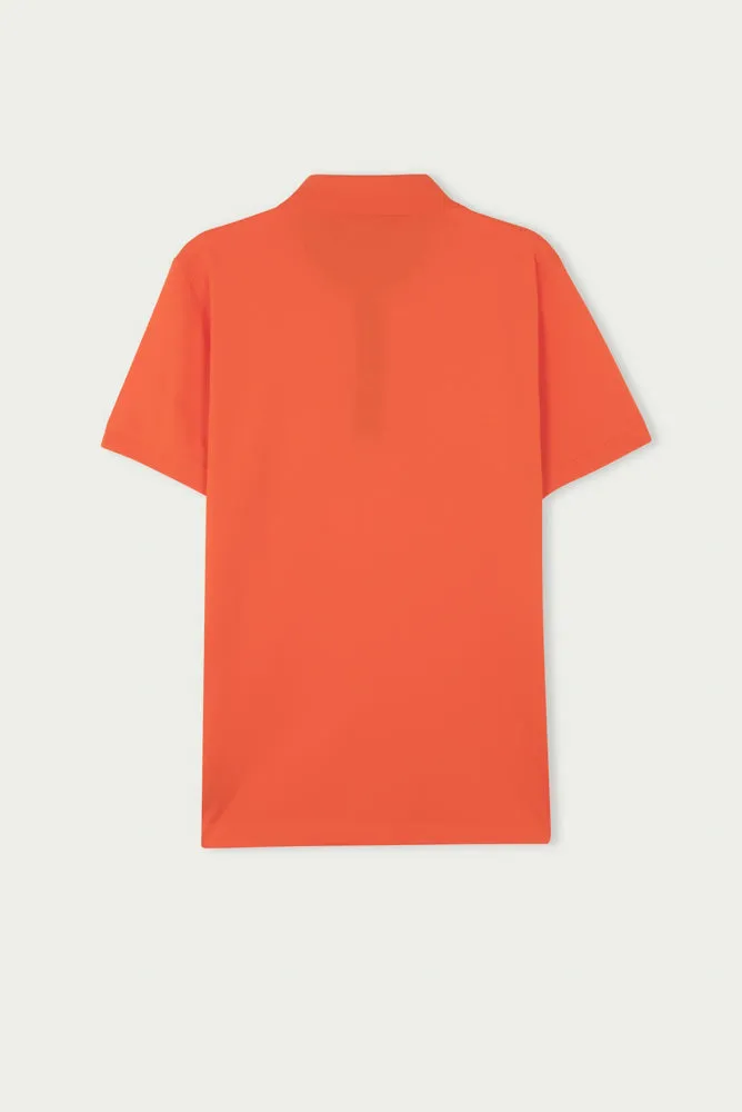 Cotton Man Polo Orange