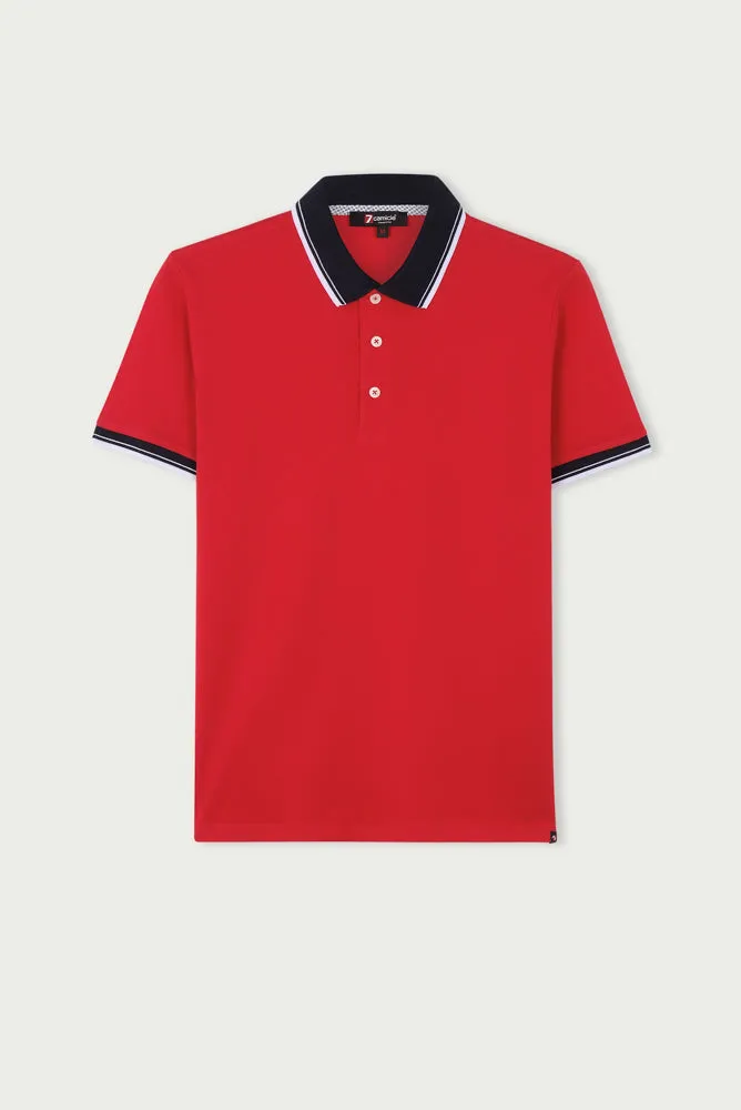 Cotton Man Polo Red