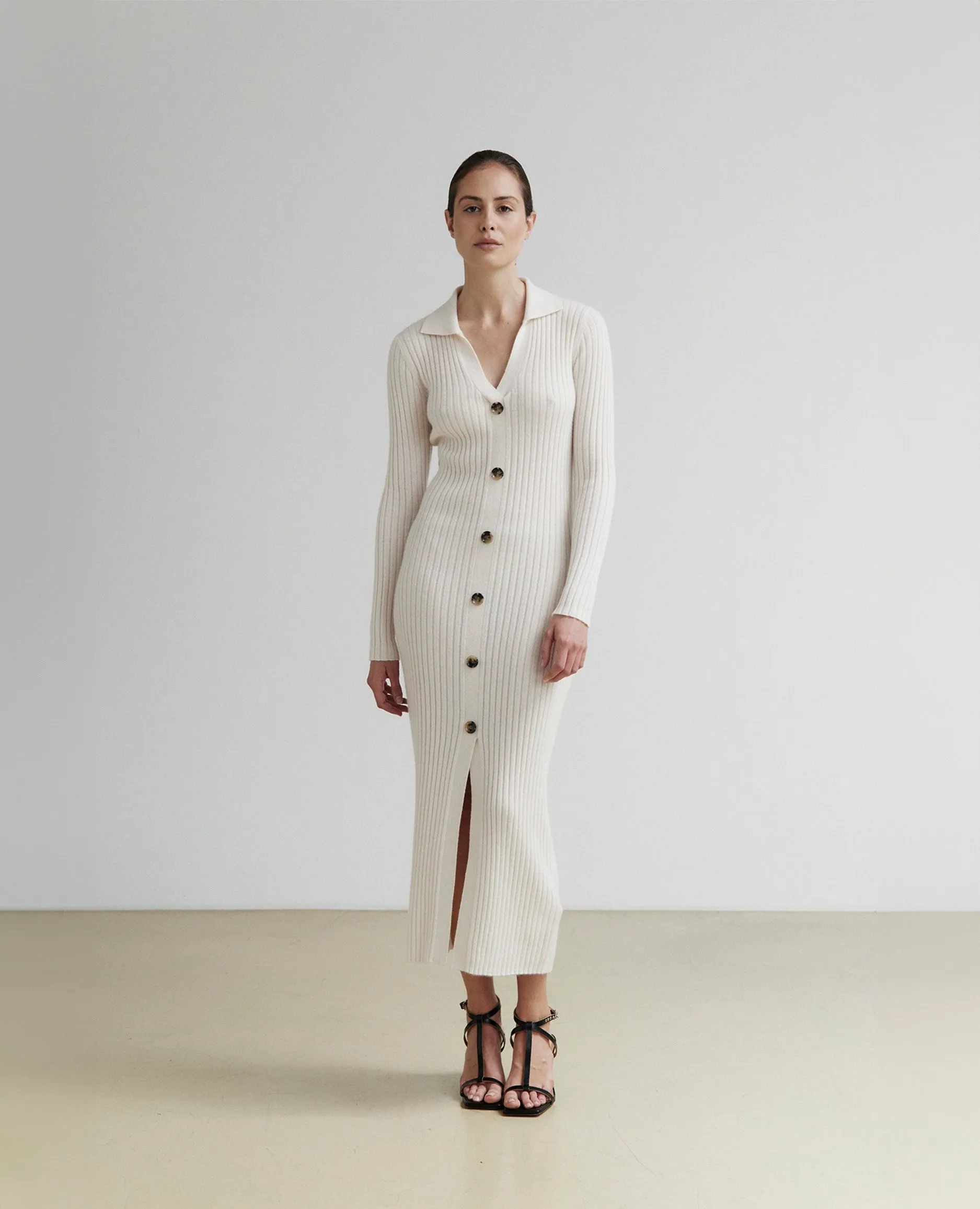 Cream cashmere dress