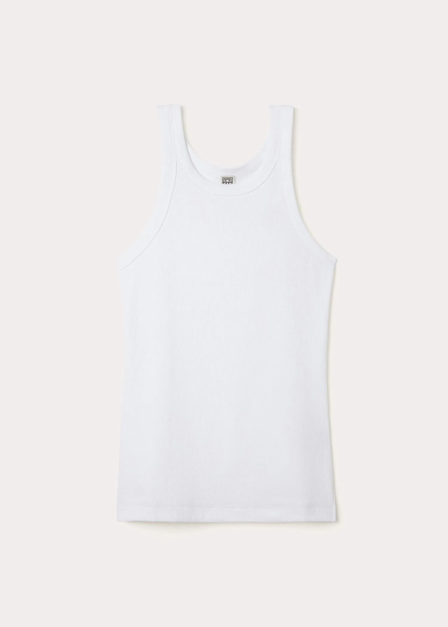 Curved rib tank white