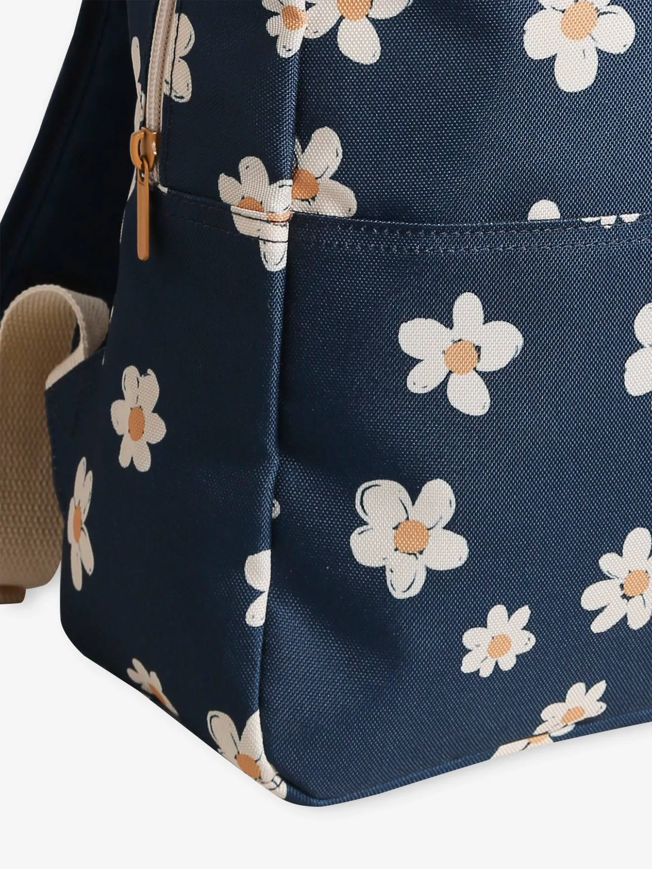 Daisies Backpack for Girls - navy blue