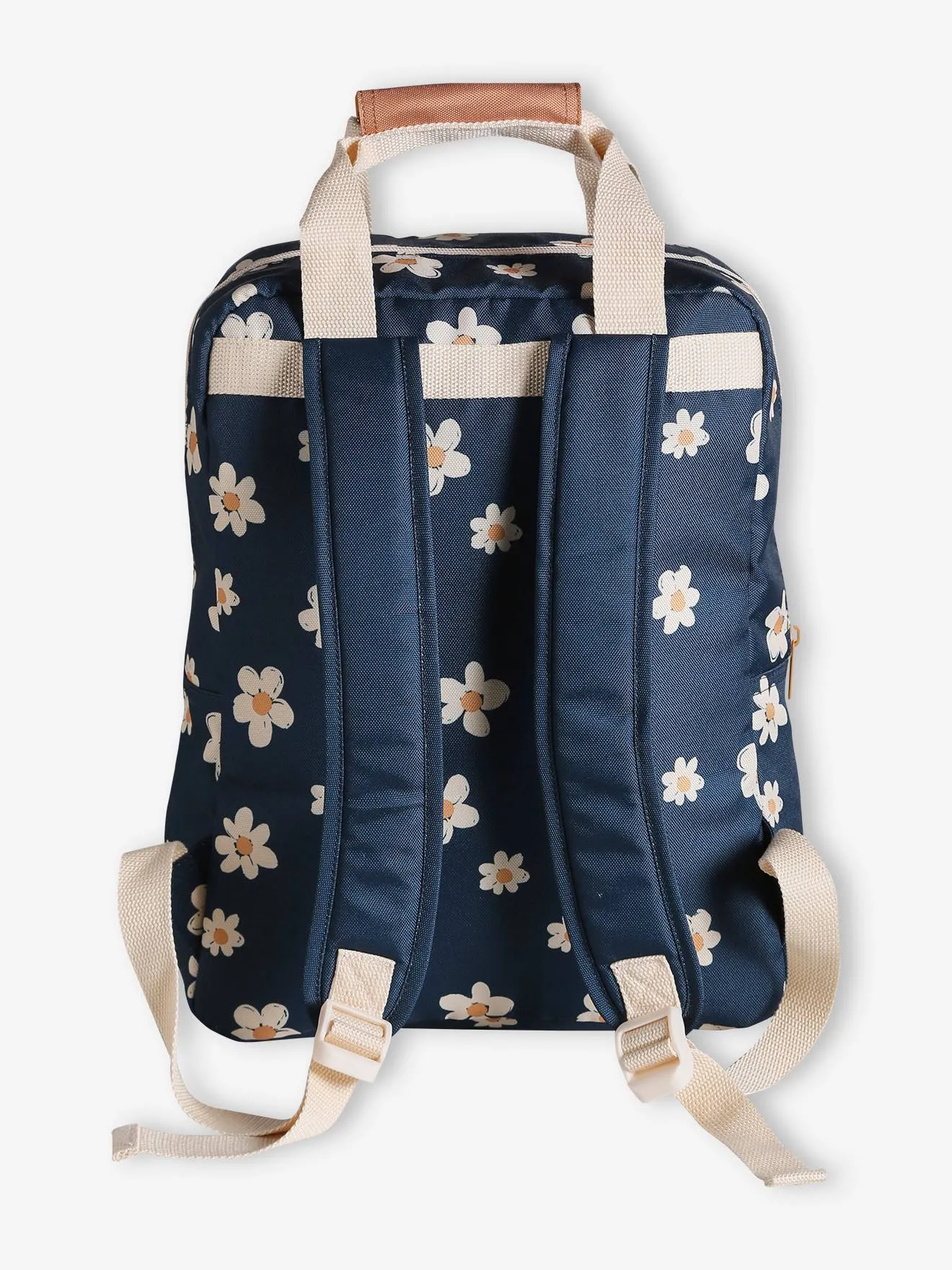 Daisies Backpack for Girls - navy blue