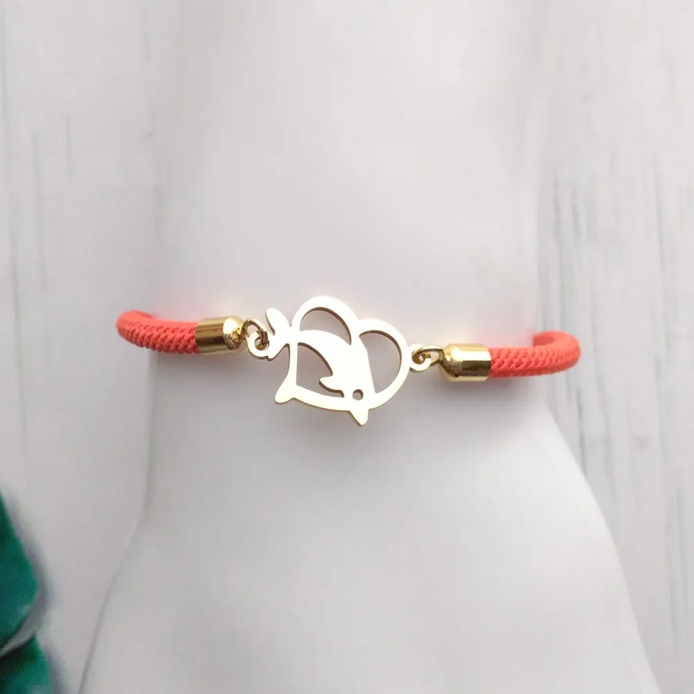 Dani I Love Dolphins Corded Slider Bracelet