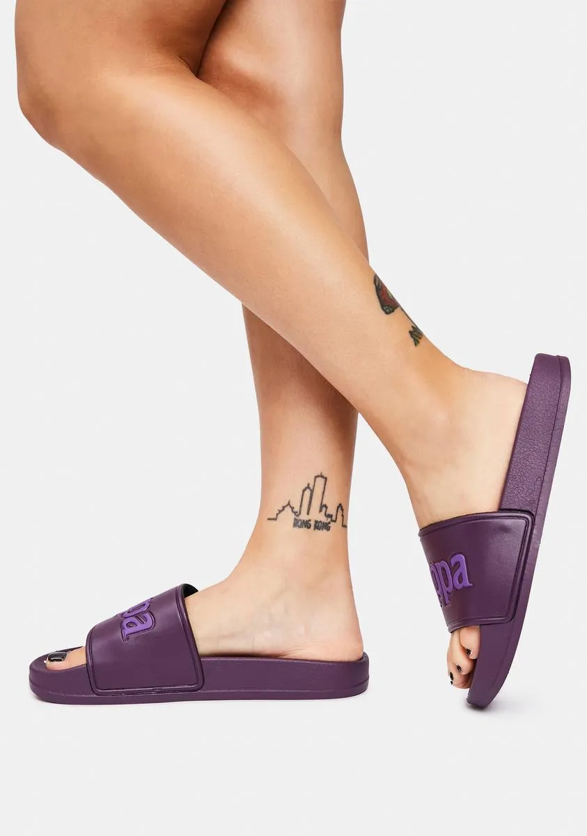 Dark Violet 222 Banda Adam 17 Slide Sandals-