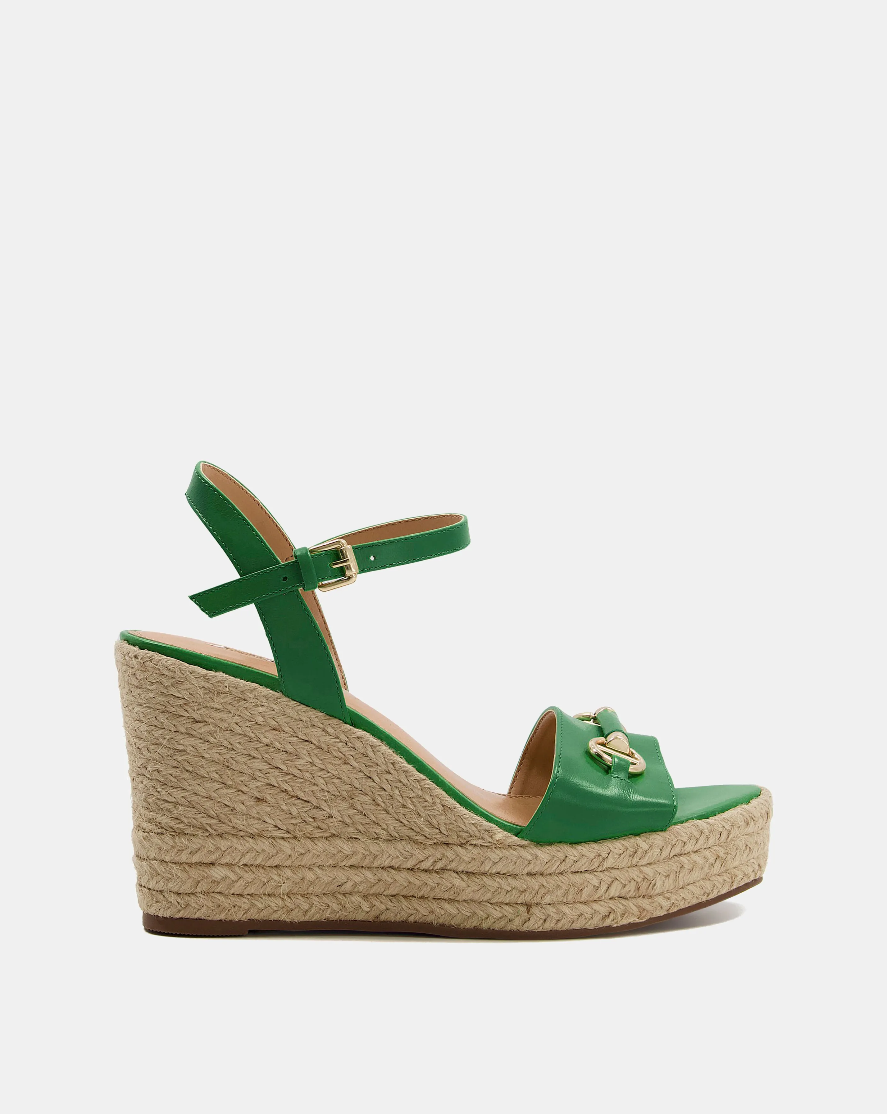 Dune Kai Leather Wedge Sandals D Fit | Simply Be