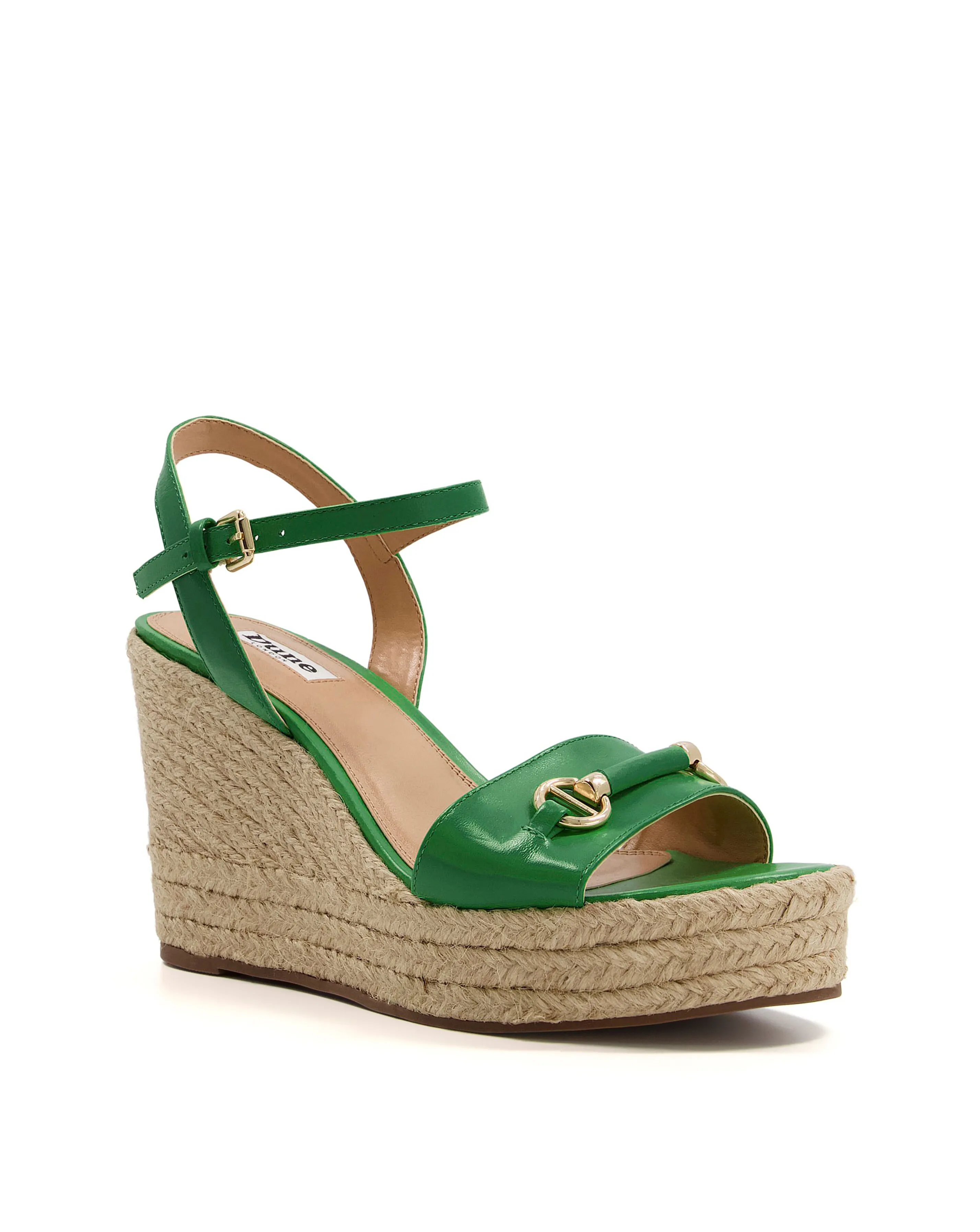 Dune Kai Leather Wedge Sandals D Fit | Simply Be