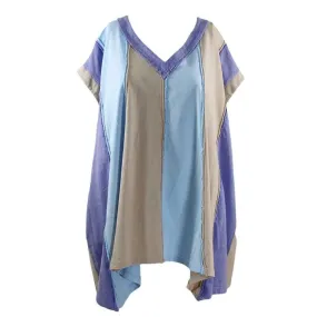 Easel Color Block Mineral Wash Tunic