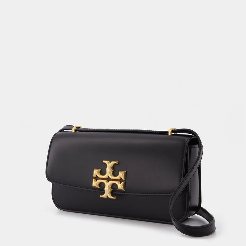 Eleanor E/W Small Hobo Bag - Tory Burch -  Black - Leather