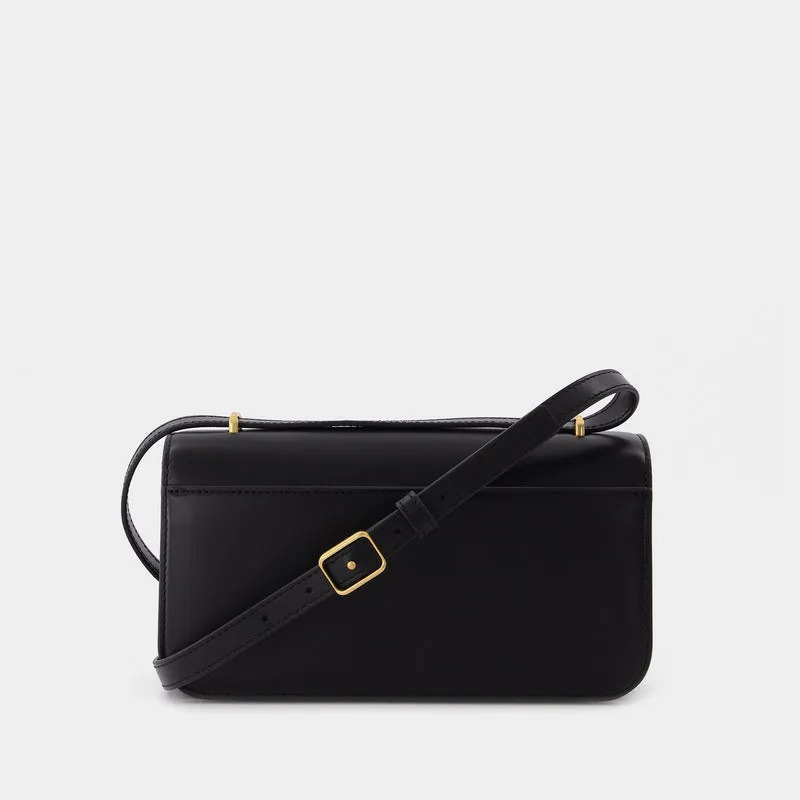 Eleanor E/W Small Hobo Bag - Tory Burch -  Black - Leather