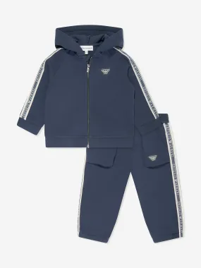 Emporio Armani Baby Boys Logo Tracksuit in Navy