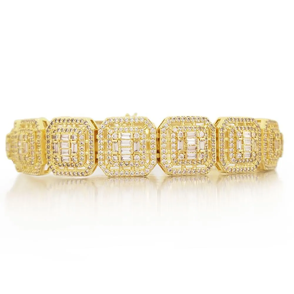 Exotic Baguette Ice Custom Bling Bling Bracelet