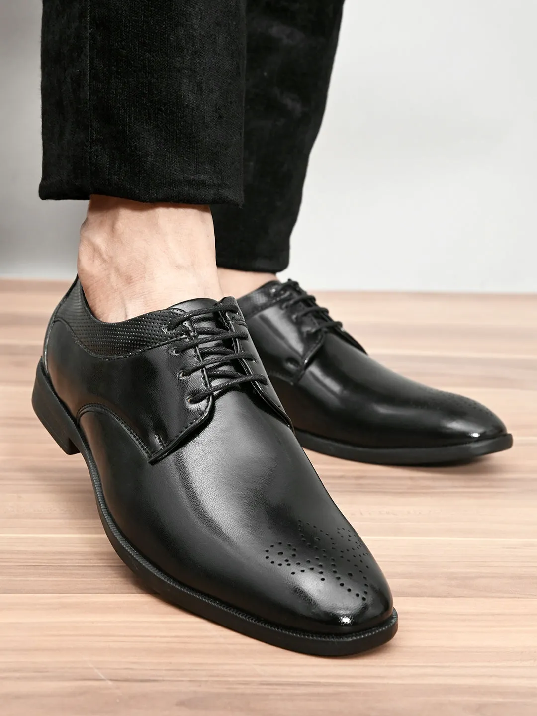 FENTACIA Men Black Lace-Ups Formal Shoes