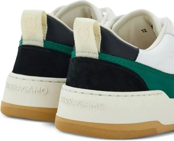 Ferragamo Dennis panelled sneakers Green