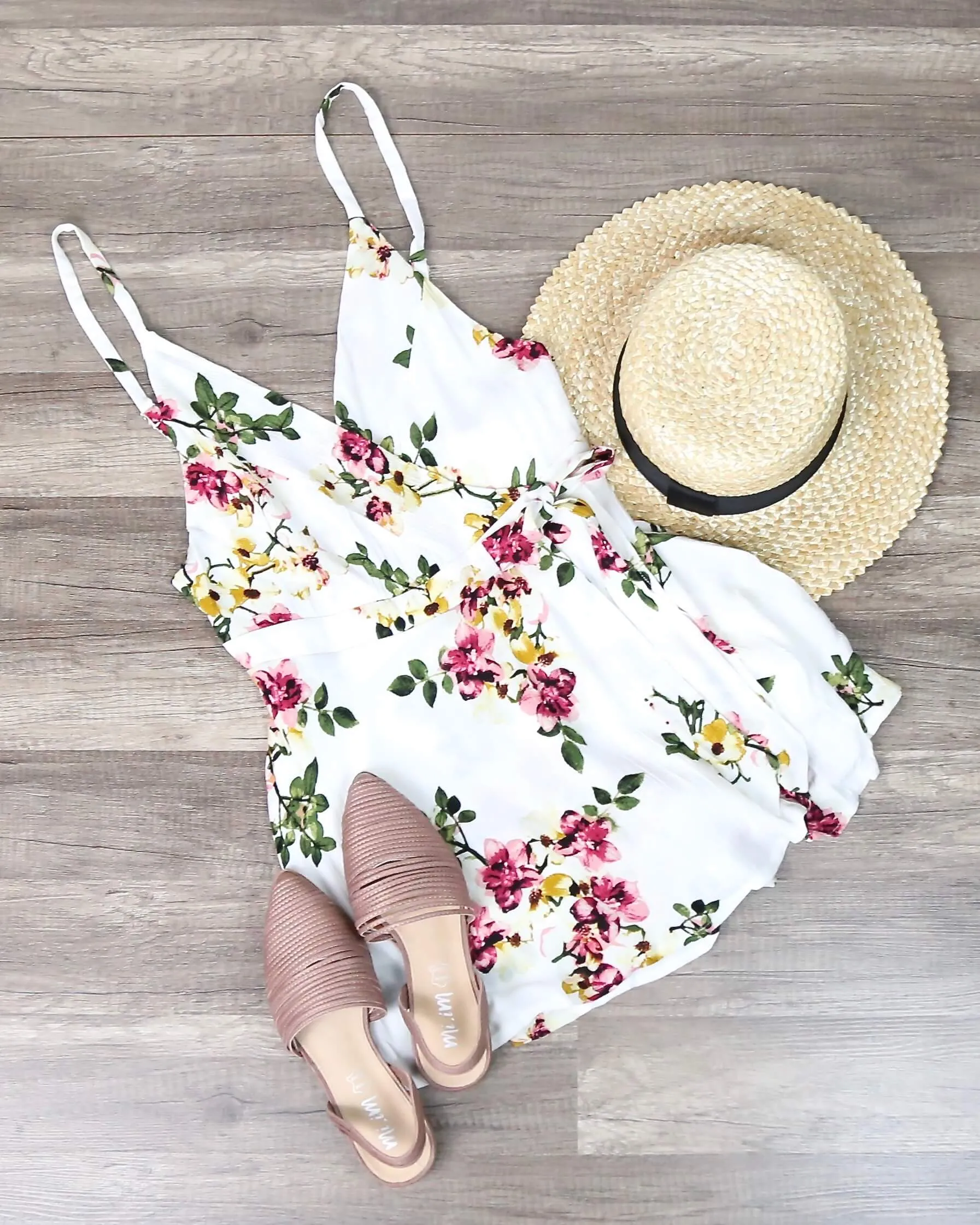 Final Sale - Cotton Candy Floral Romper - More Colors