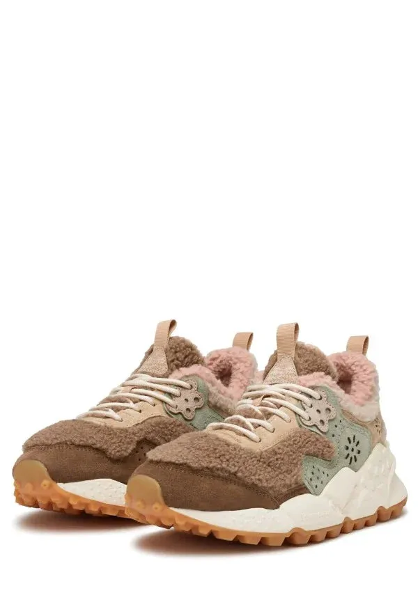 FLOWER MOUNTAIN | SNEAKERS MUJER | KOTETSU WOMAN SUEDE/TEDDY BEIGE-PINK | ROSA