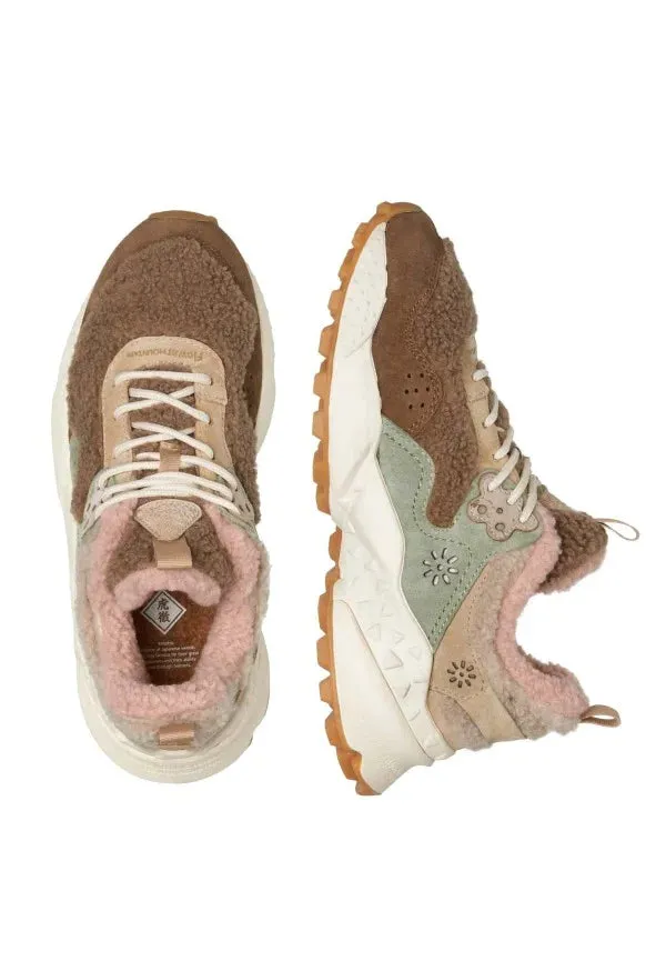 FLOWER MOUNTAIN | SNEAKERS MUJER | KOTETSU WOMAN SUEDE/TEDDY BEIGE-PINK | ROSA