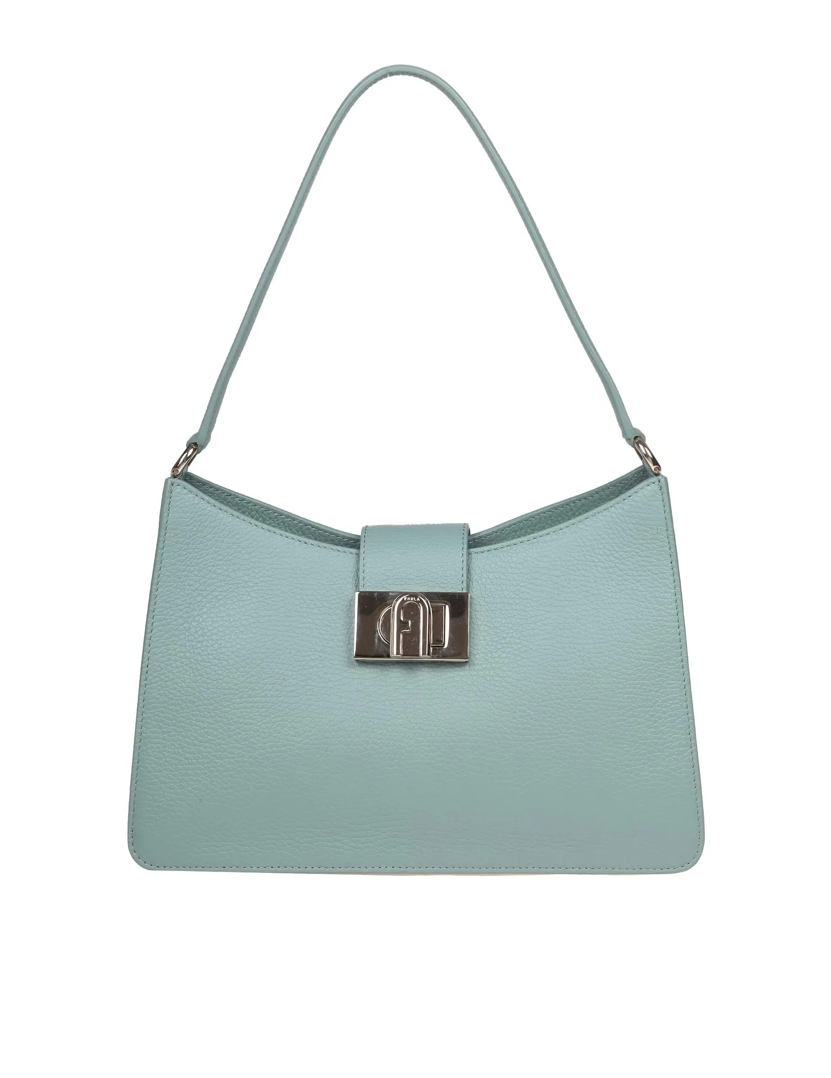 FURLA 1927 SHOULDER BAG IN GREEN LEATHER