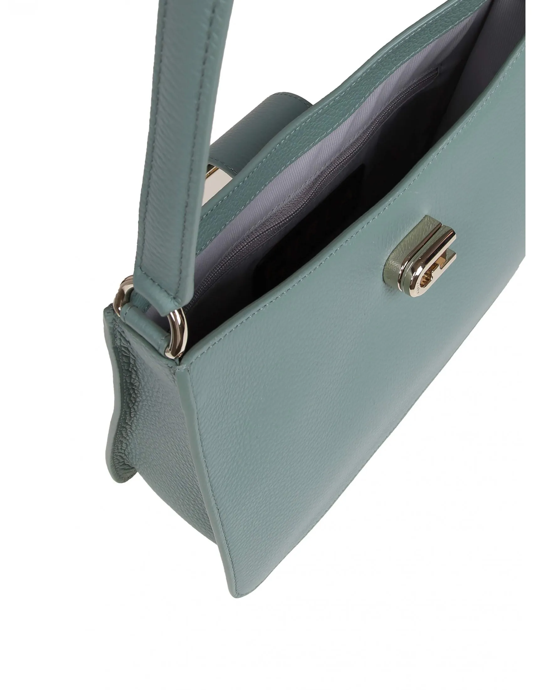 FURLA 1927 SHOULDER BAG IN GREEN LEATHER