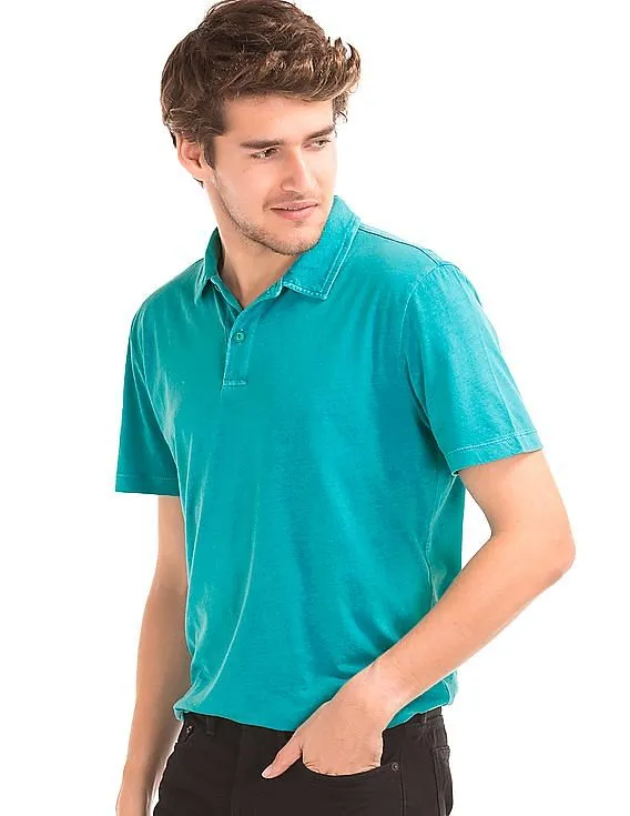 GAP Men Green Vintage Wash Polo