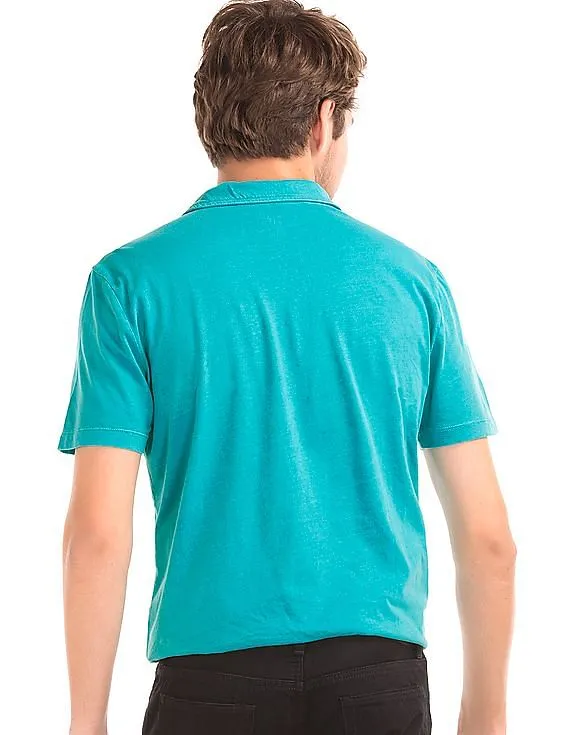 GAP Men Green Vintage Wash Polo