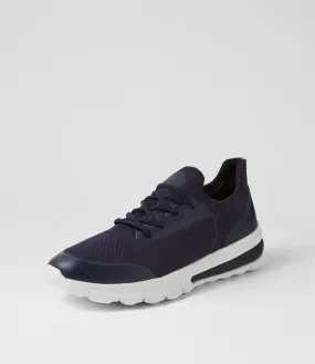 GEOX U Spherica Actif A Navy Knit Sneakers