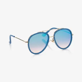 Girls Blue Aviator Sunglasses