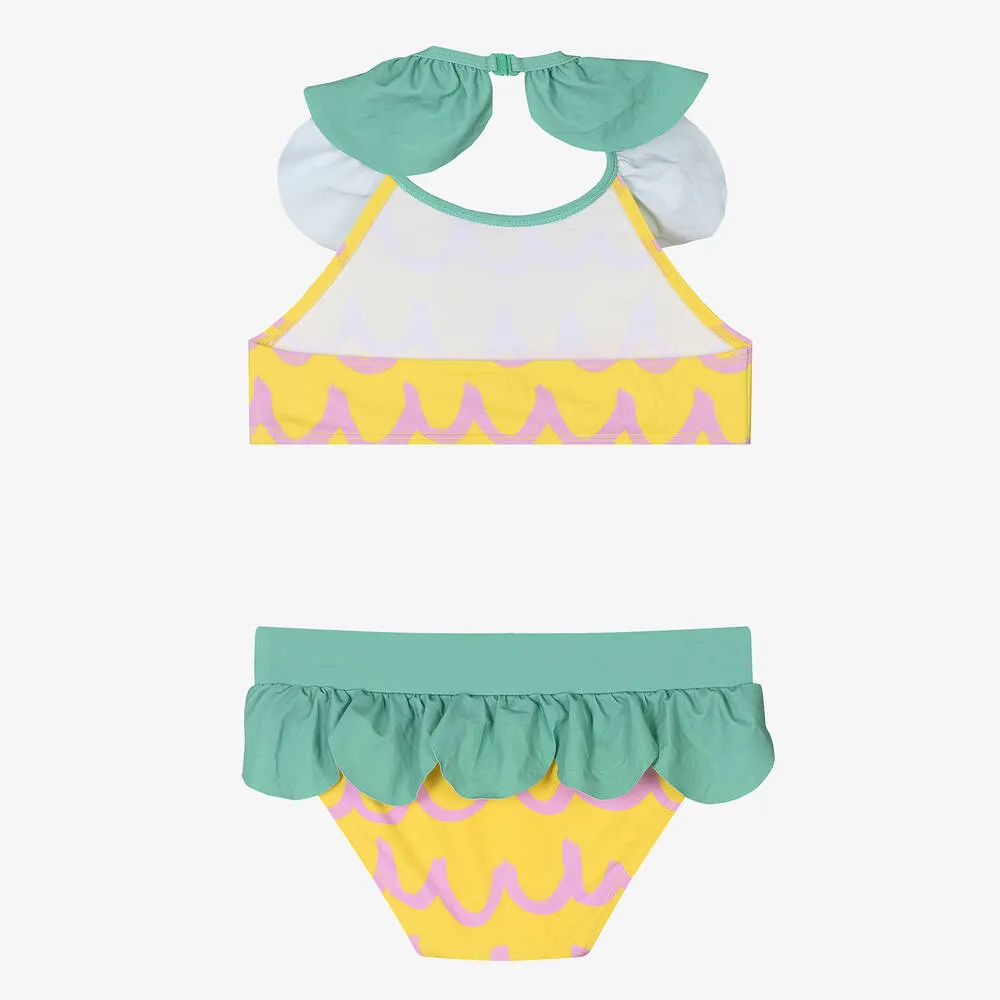 Girls Yellow Pineapple Bikini (UPF 50+)