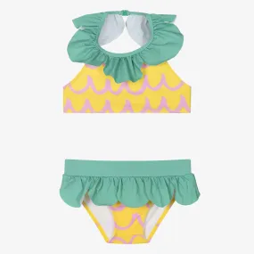 Girls Yellow Pineapple Bikini (UPF 50+)