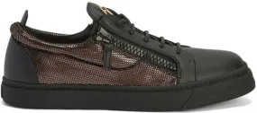 Giuseppe Zanotti metallic panelled sneakers Black