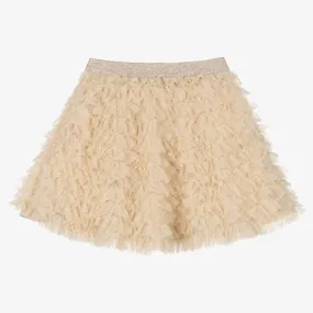 Gold Ruffled Tulle Skirt