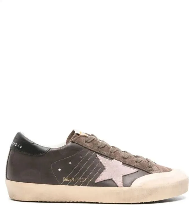 Golden Goose Superstar panelled sneakers Brown