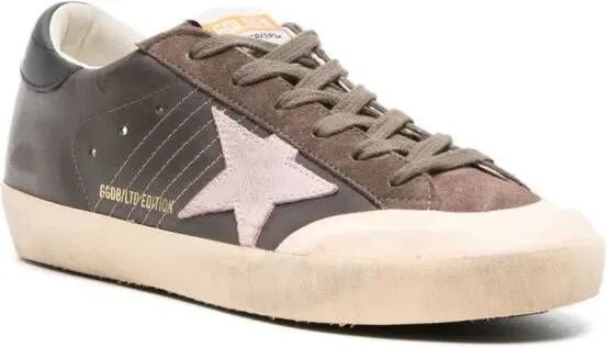 Golden Goose Superstar panelled sneakers Brown