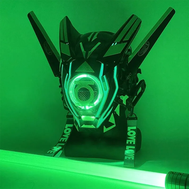 Green Cyberpunk Helmet