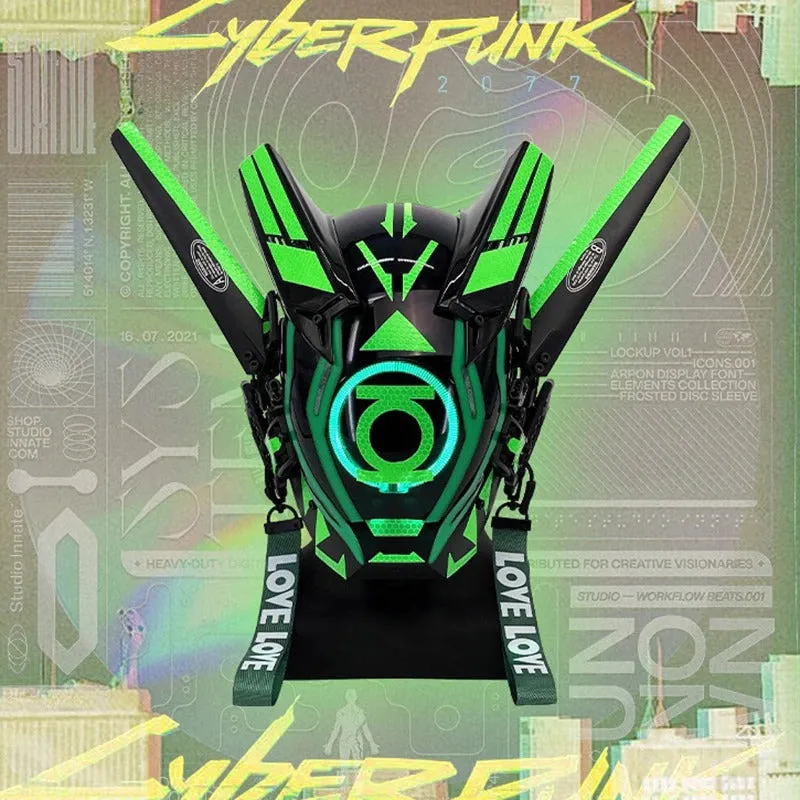 Green Cyberpunk Helmet