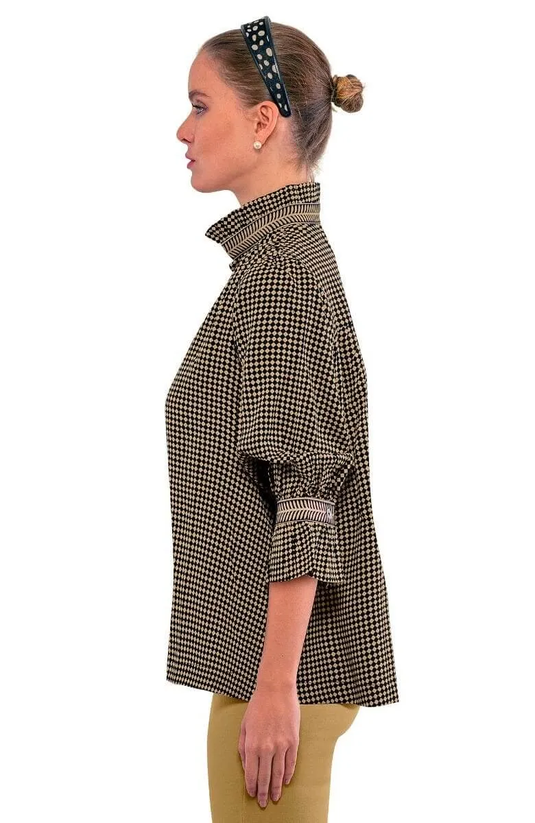 Gretchen Scott | Ruffleneck Tunic | Women's | Checkmate