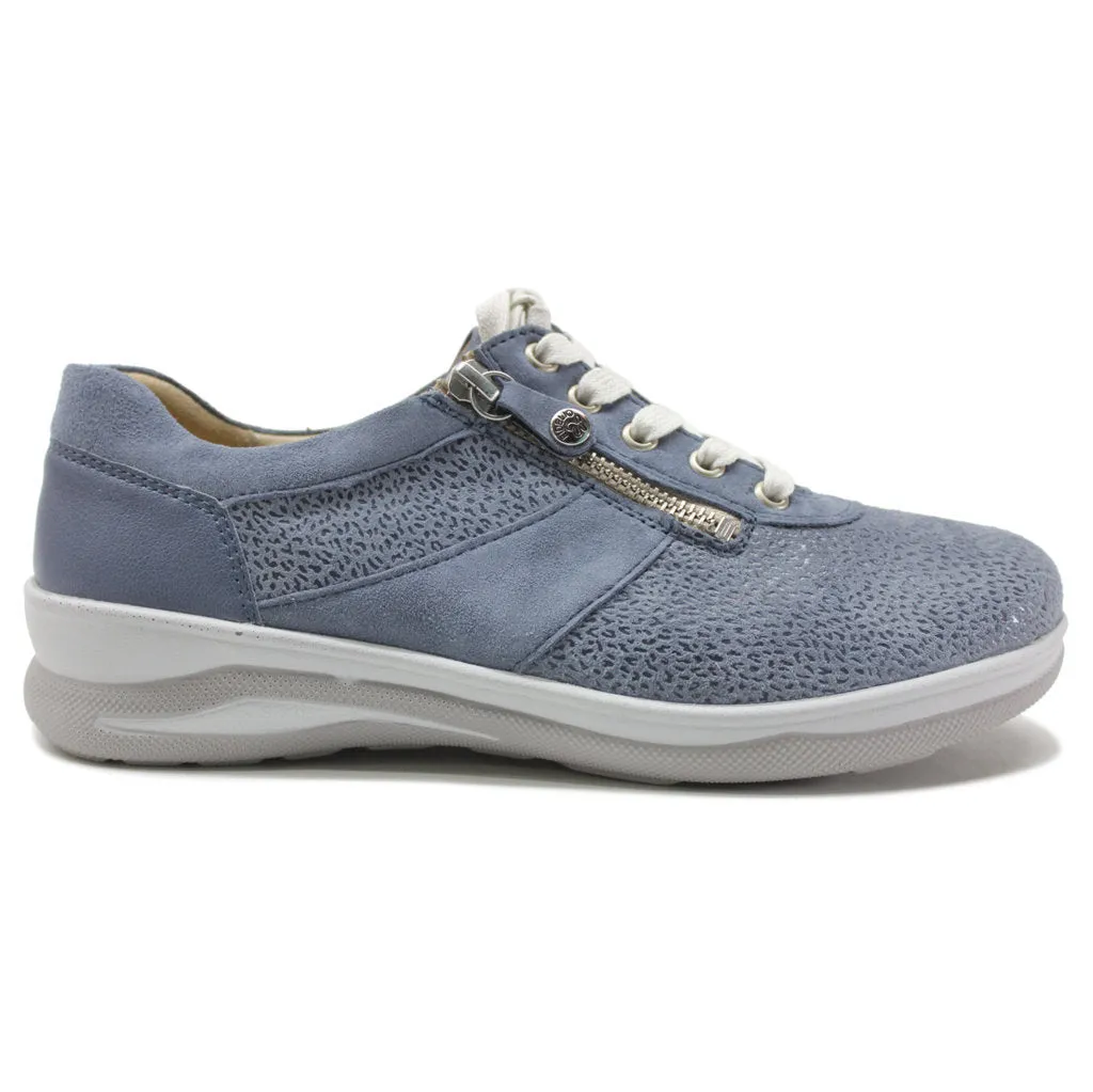 Haley Leather Women's Low-top Zip & Lace Shoes