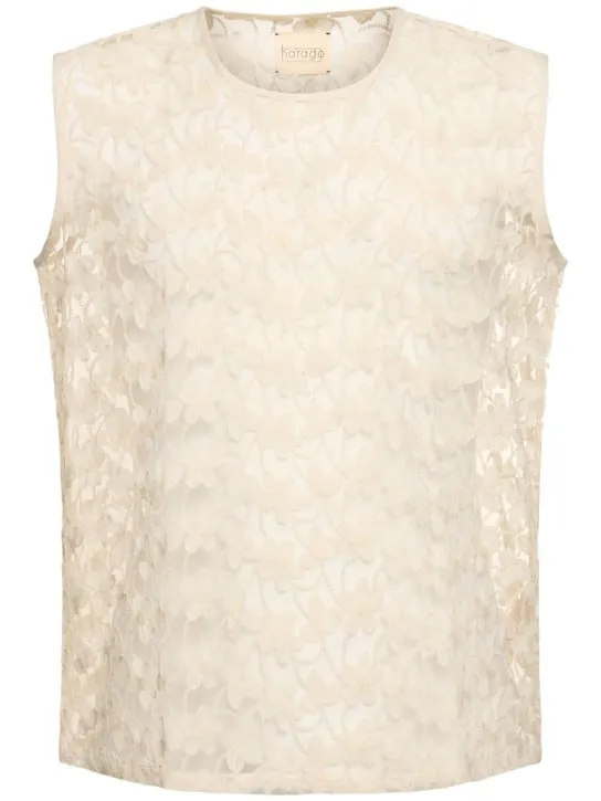 Harago   Cotton lace tank top 