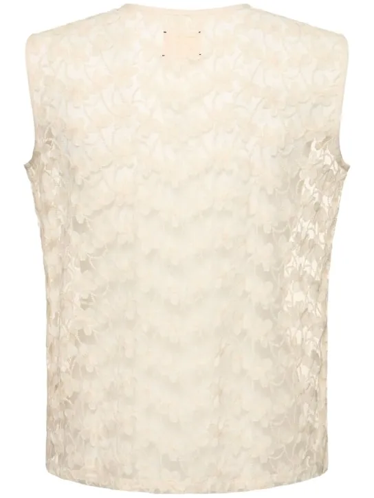 Harago   Cotton lace tank top 