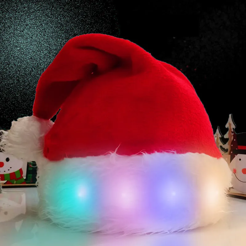 Hat LED Light Plush Children's Adult Christmas