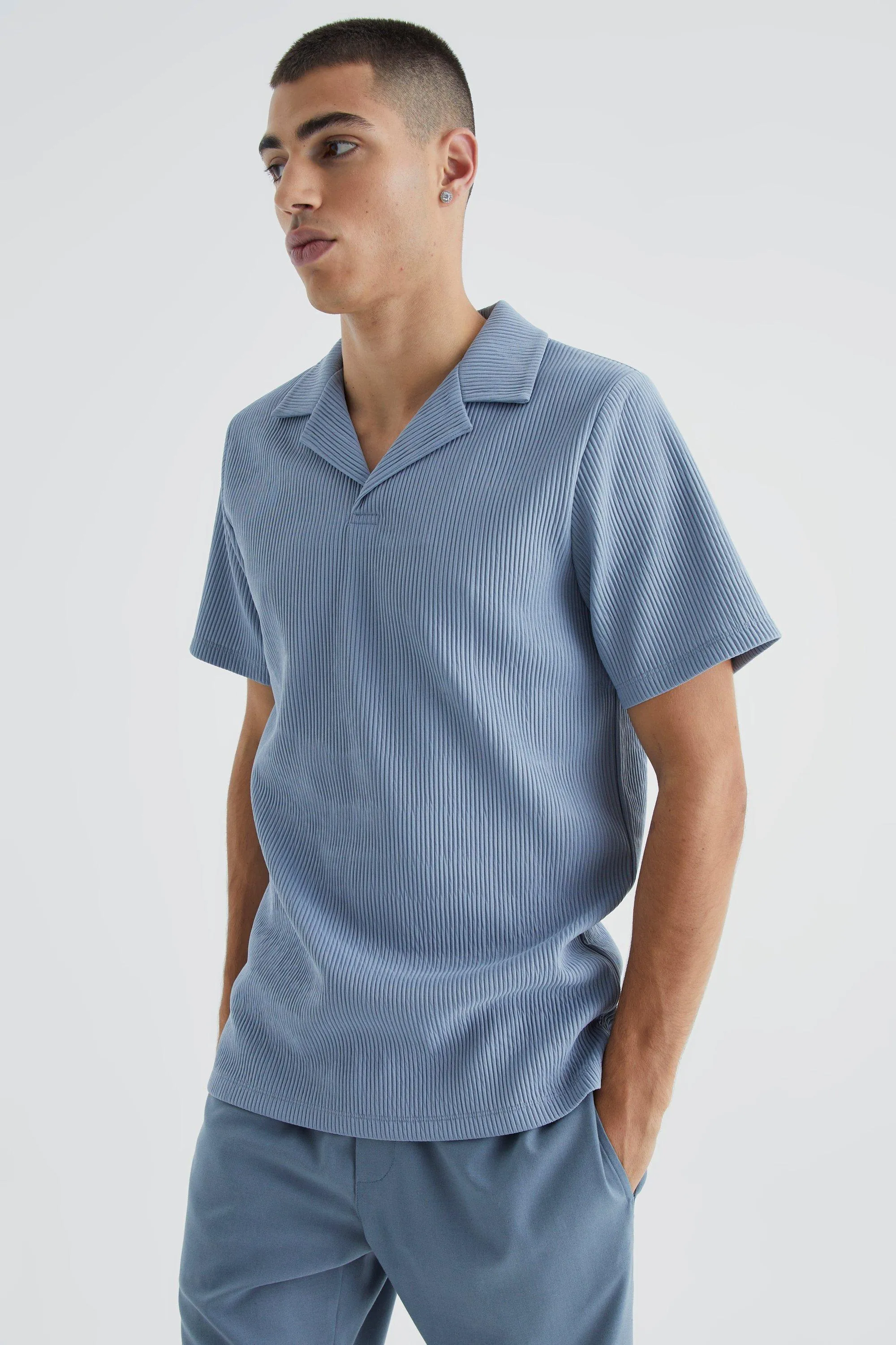 Heavy Pleated Revere Polo