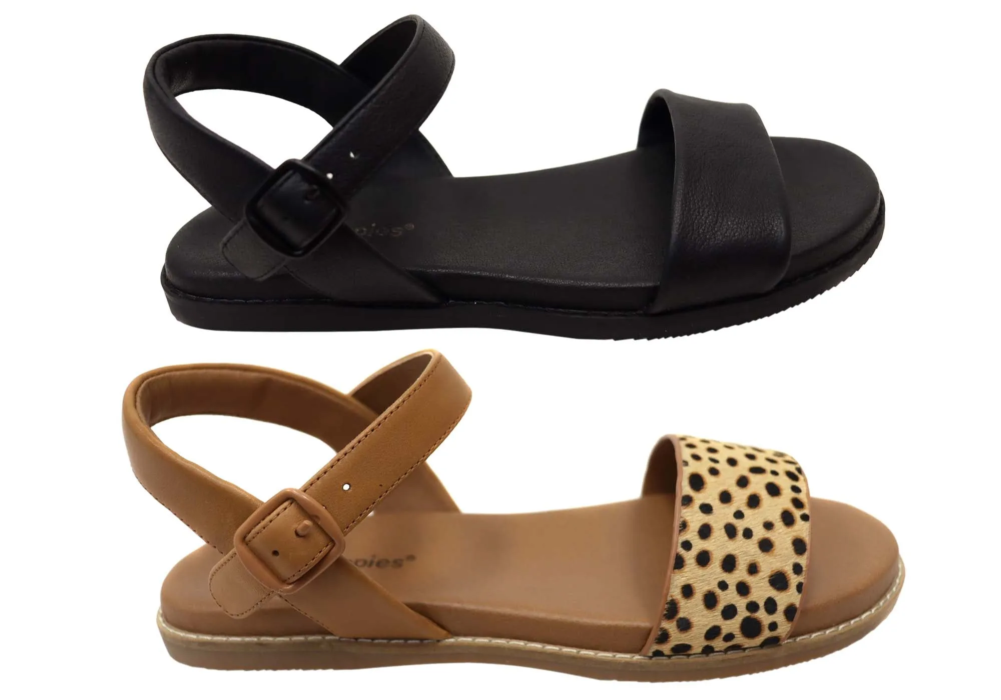 Hush Puppies Promise Womens Comfortable Leather Sandals