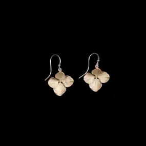 Hydrangea Petal Wire Drop Earrings by Michael Michaud