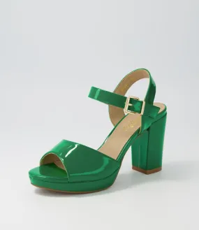 I LOVE BILLY Bountys Green Patent Pu Sandals