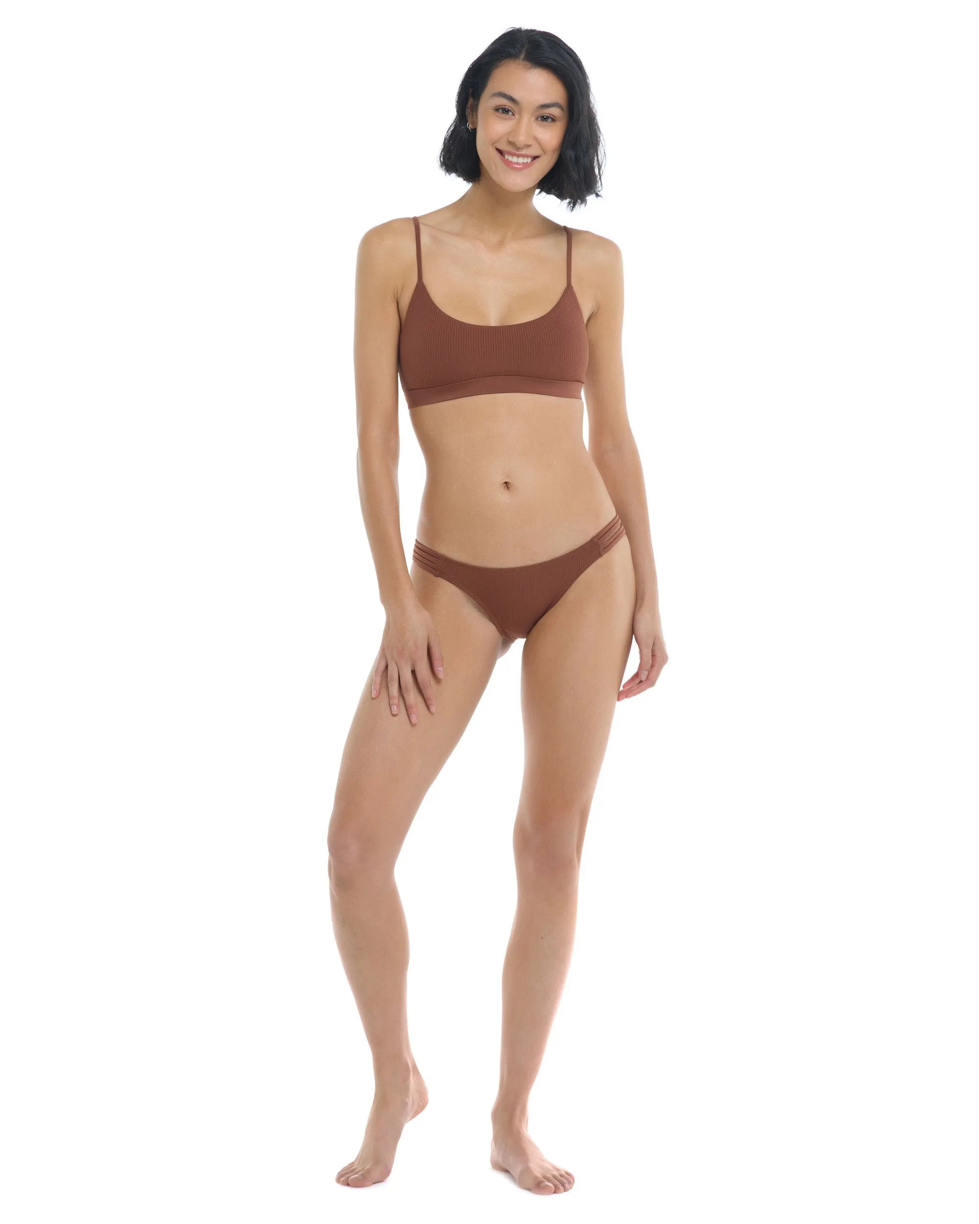 Ibiza Aro Bralette Bikini Top - Brown