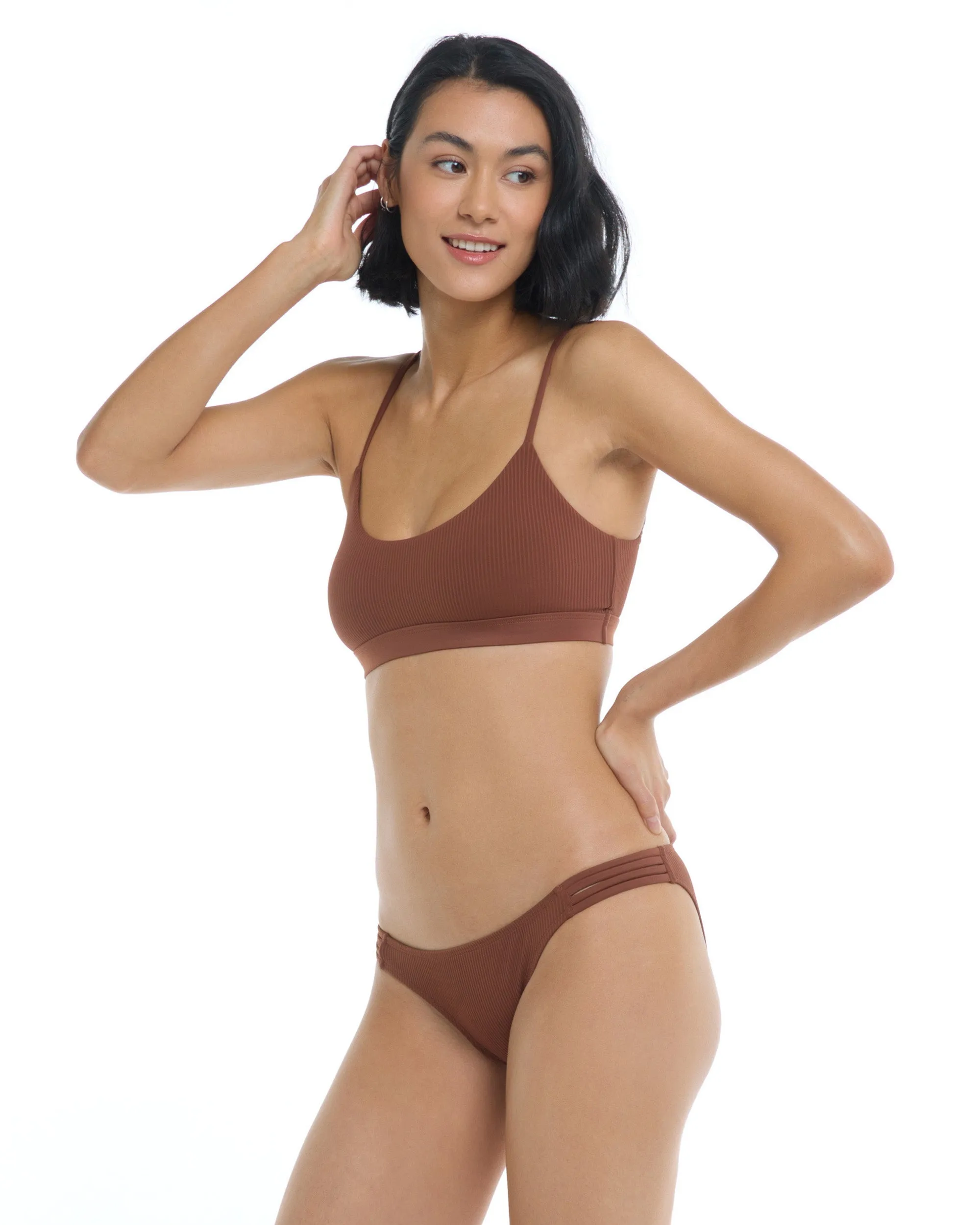 Ibiza Aro Bralette Bikini Top - Brown