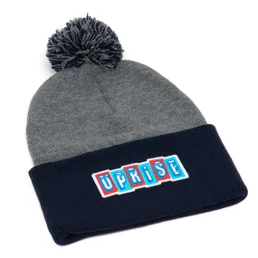  Iced Beanie  (Heather Grey / Navy)