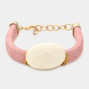 iLLASPARKZ Natural Stone Pebble Accented Bracelet