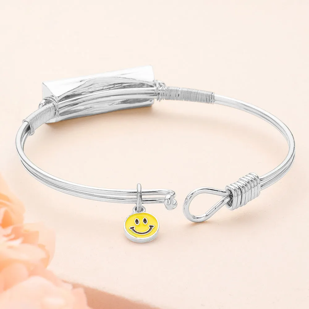 iLLASPARKZ Thank you Smile Charm Message Hook Bracelet