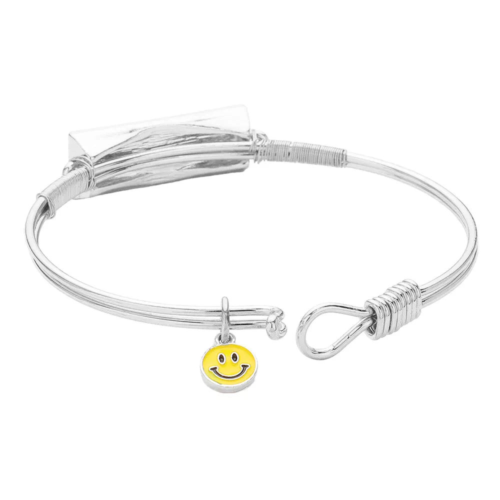 iLLASPARKZ Thank you Smile Charm Message Hook Bracelet