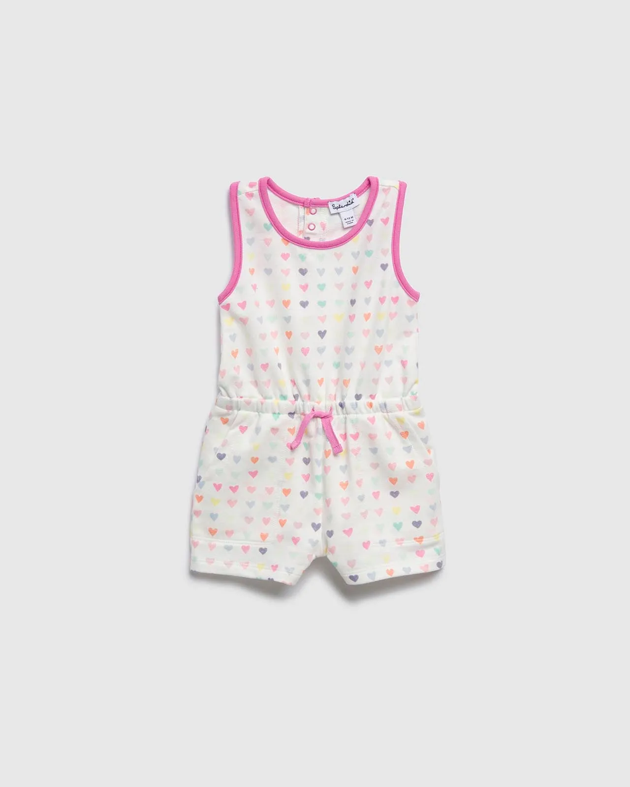 Infant Girls Confetti Hearts Romper